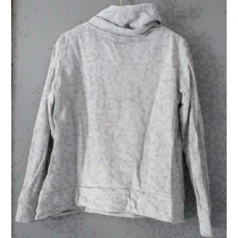 BPC grijze trui hoody maat 40 tekst Happy