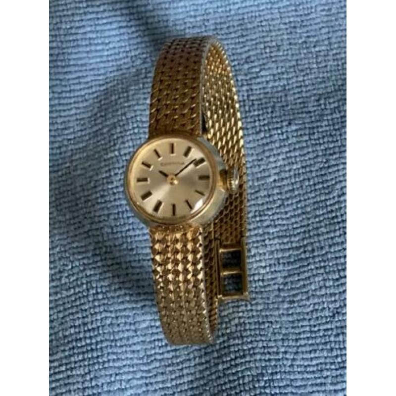 Gouden Dames Horologe merk CERTINA