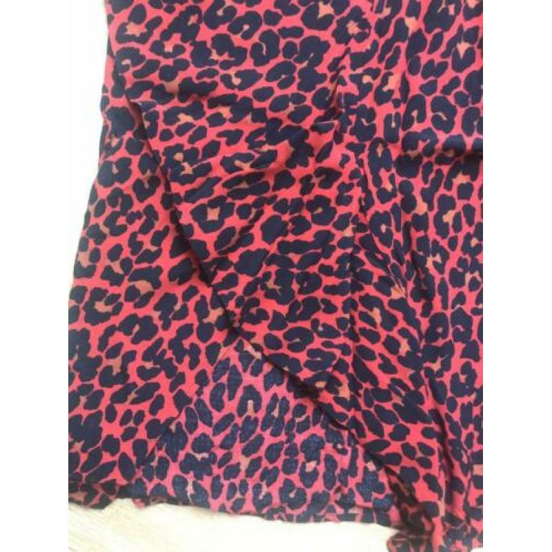 Rode Leopard rok Zara maat M