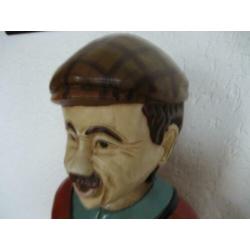 Handgeschilderde houten golfer
