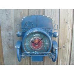 NIEUW - 50 % KORTING - wandklok oldtimer auto