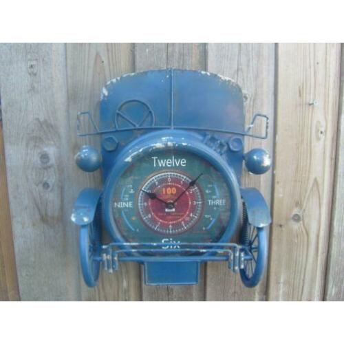 NIEUW - 50 % KORTING - wandklok oldtimer auto