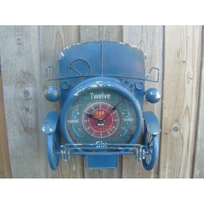 NIEUW - 50 % KORTING - wandklok oldtimer auto