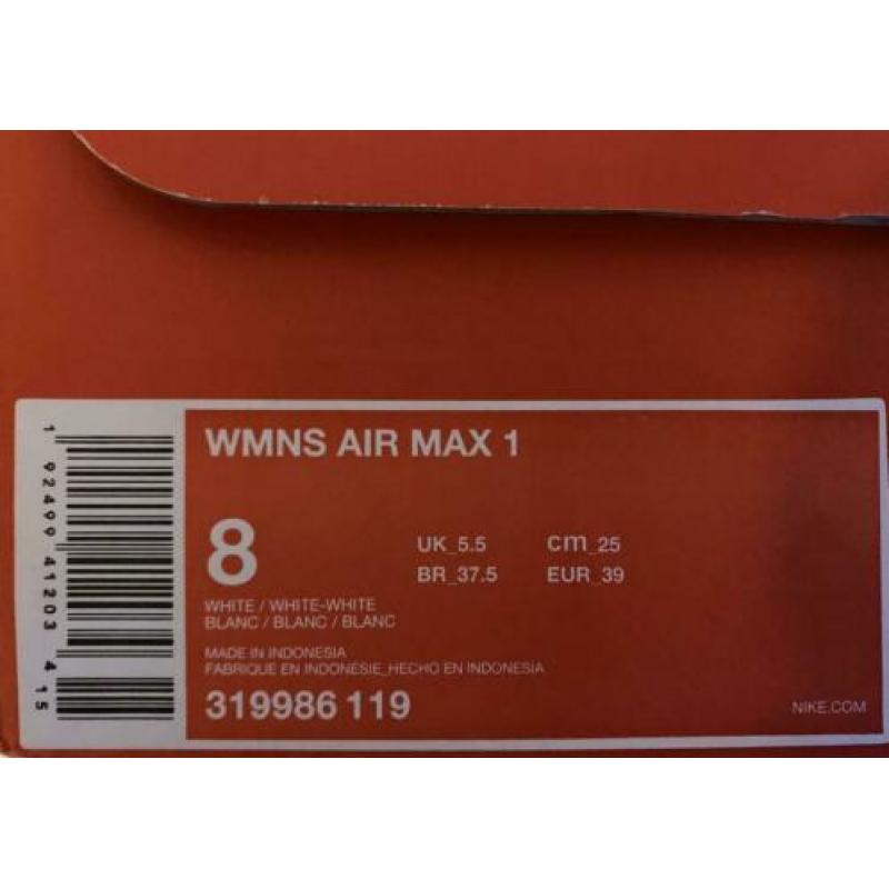 Nike air max 1 White - US 8 / EU 39