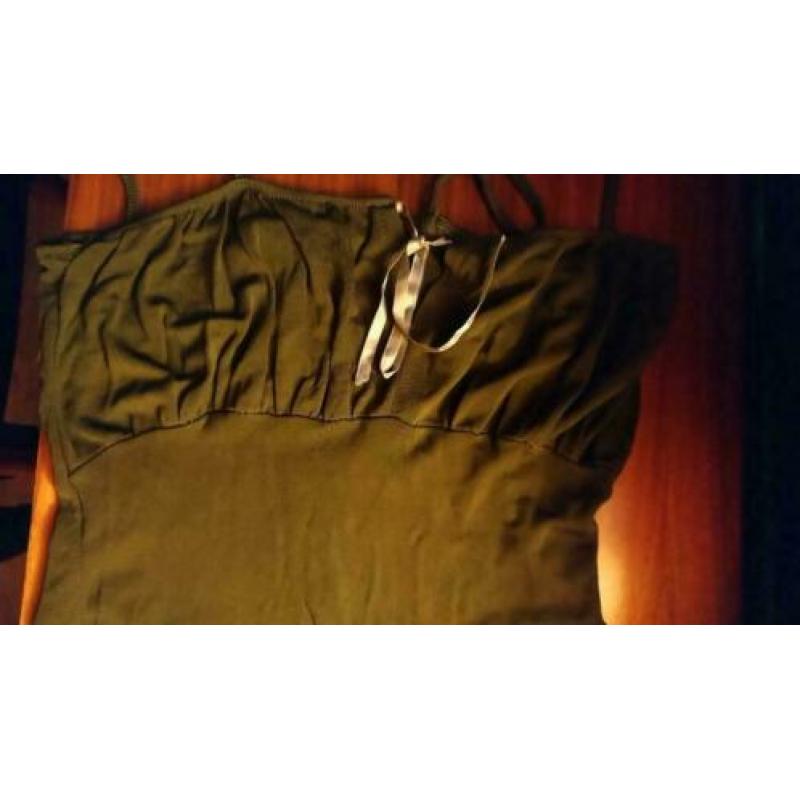 Vintage groene jurk S 36