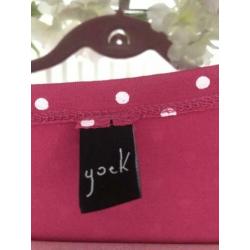 ?? Yoek knoopvestje roze polkadots 44-46