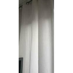 Gordijnen 2x, wit, 165x140