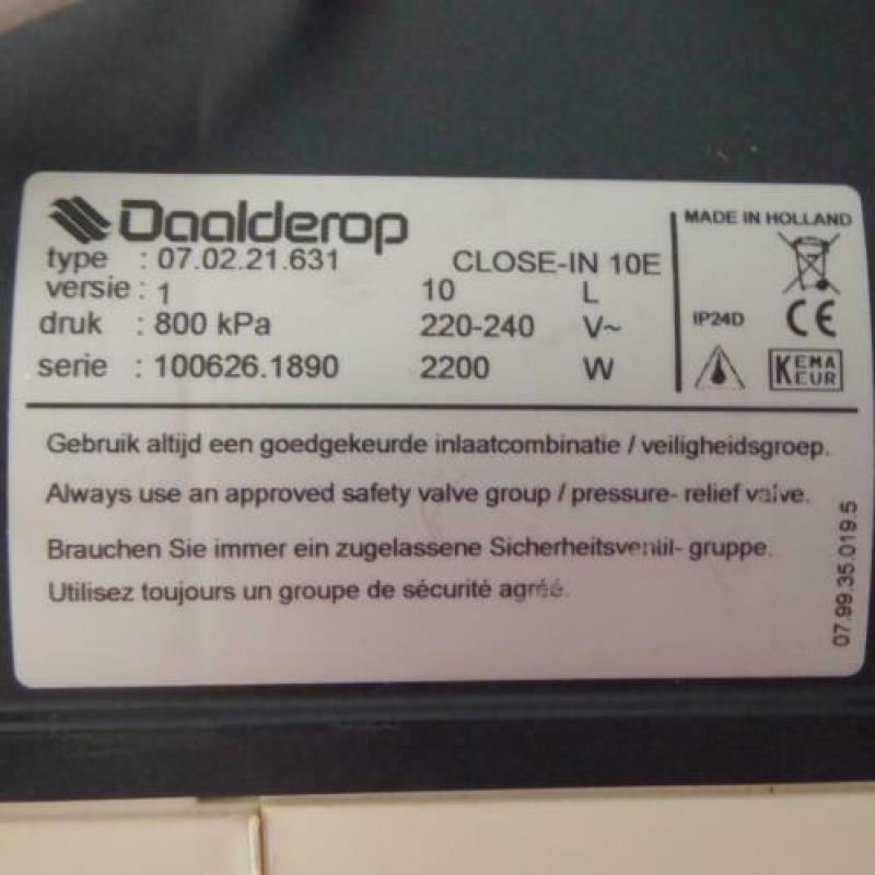 Itho Daalderop close in boiler 10l / 10E i.z.g.s. Close-in