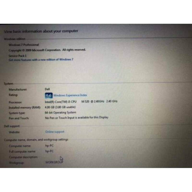 Laptop hp