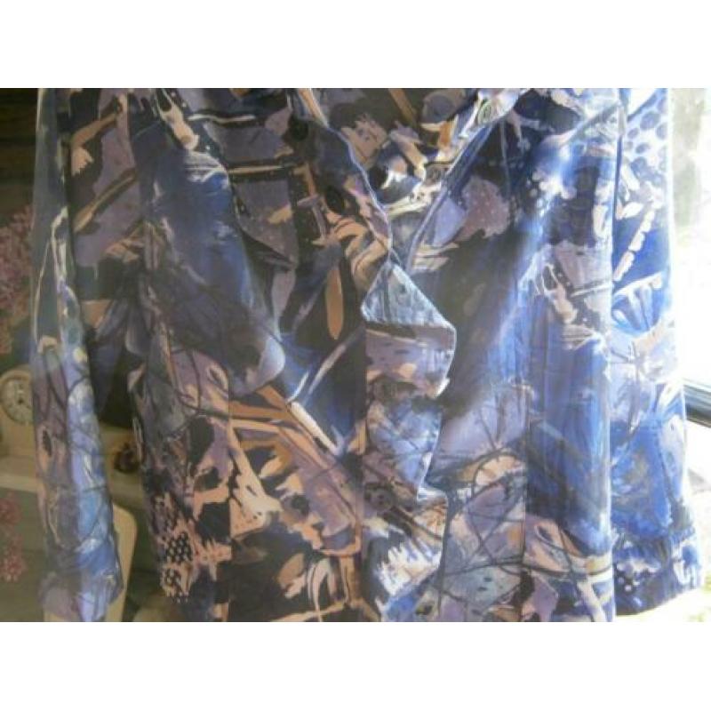 mj/ WITTEVEEN blouse maat 38 leuke kraag met ruchel