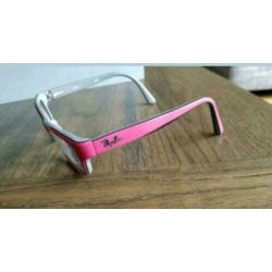 Roze grijs Ray ban kinderbril sterkte + 2 gebruikt
