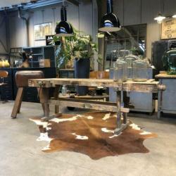 Werkbank, antieke, oude werktafel, toonbank, vintage, antiek