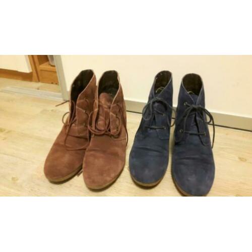 2 paar suede dames schoenen. Maat 41.