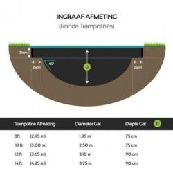Ingraaf Trampoline Flatground Capital Play Black 427 cm 811