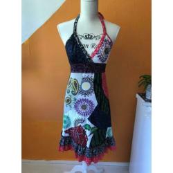 Festival halter jurk mt kleine M