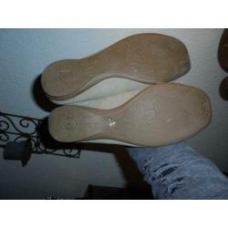 S19) instappers ballerina's gabor maat 5 g = 38 lever leer