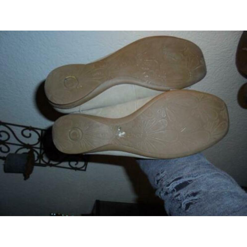 S19) instappers ballerina's gabor maat 5 g = 38 lever leer