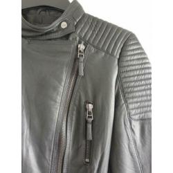 NIEUW stoer ECHT lederen jas van ZARA mt. XL (42)