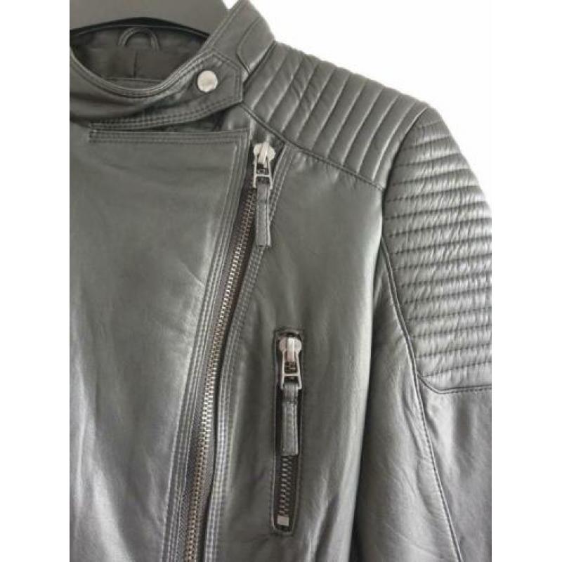 NIEUW stoer ECHT lederen jas van ZARA mt. XL (42)