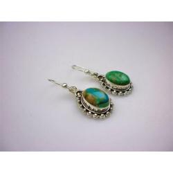 Opruiming Zilver met turquois oorbellen / Z5808