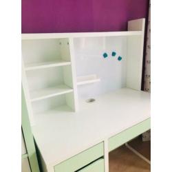 Kinder bureau Ikea Micke & Kallax open kast + lades/bakken