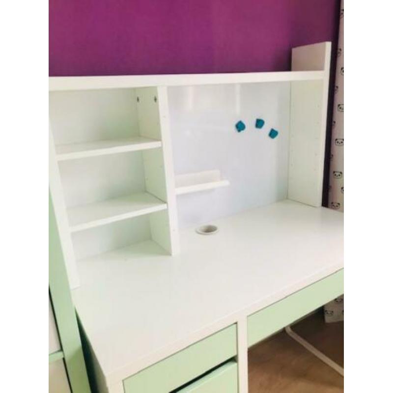 Kinder bureau Ikea Micke & Kallax open kast + lades/bakken