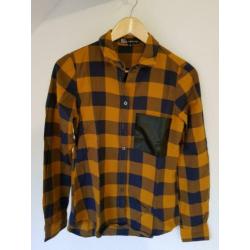 Mooie ruiten blouse lange mouw, Bella Ragazza, maat XS/34