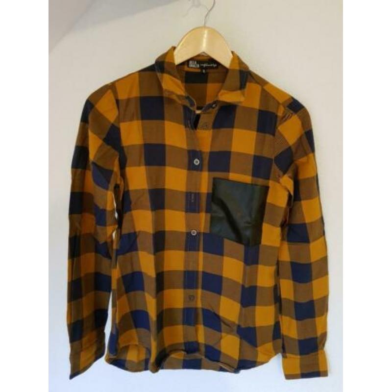 Mooie ruiten blouse lange mouw, Bella Ragazza, maat XS/34
