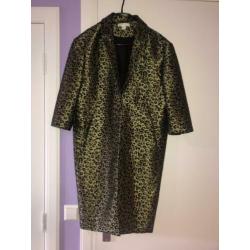 H&M Trend mt 34 jacquard jas overjas mantel luipaard