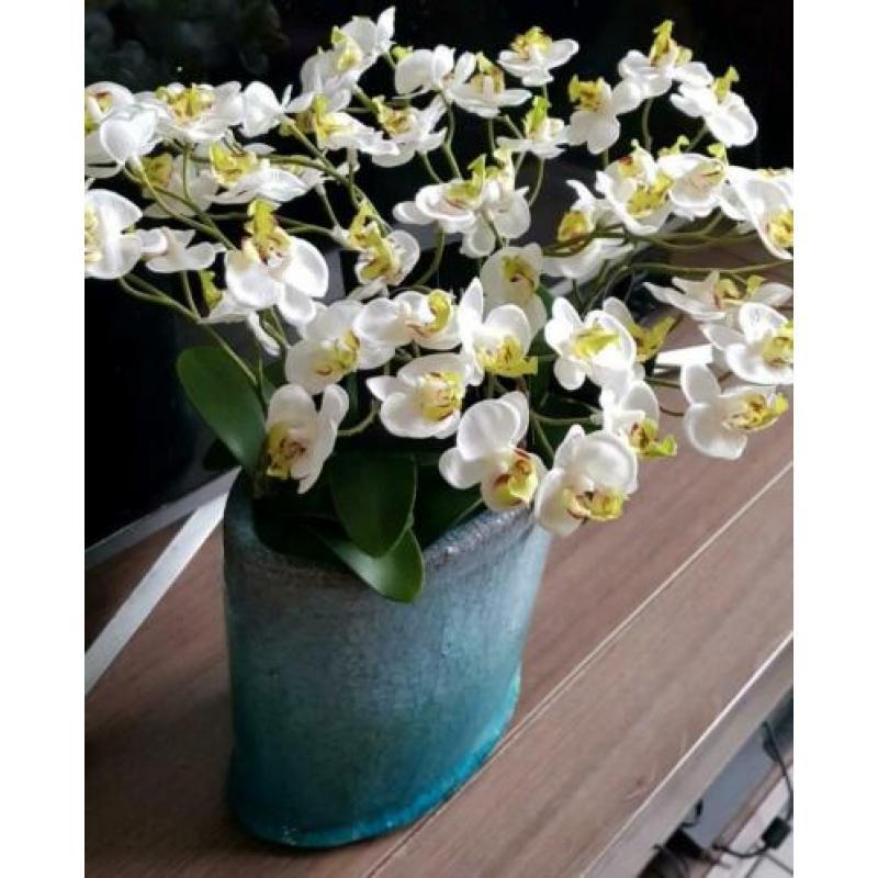 Bloemstuk ptmd met nieuwe mica kunstbloemen, kunstorchideeën