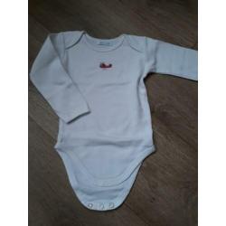 * Witte romper met lange mouw helikopter (1), mt 74/80 *