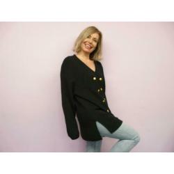 *Abfab Vintage Zwart Vest uit Finland XL*