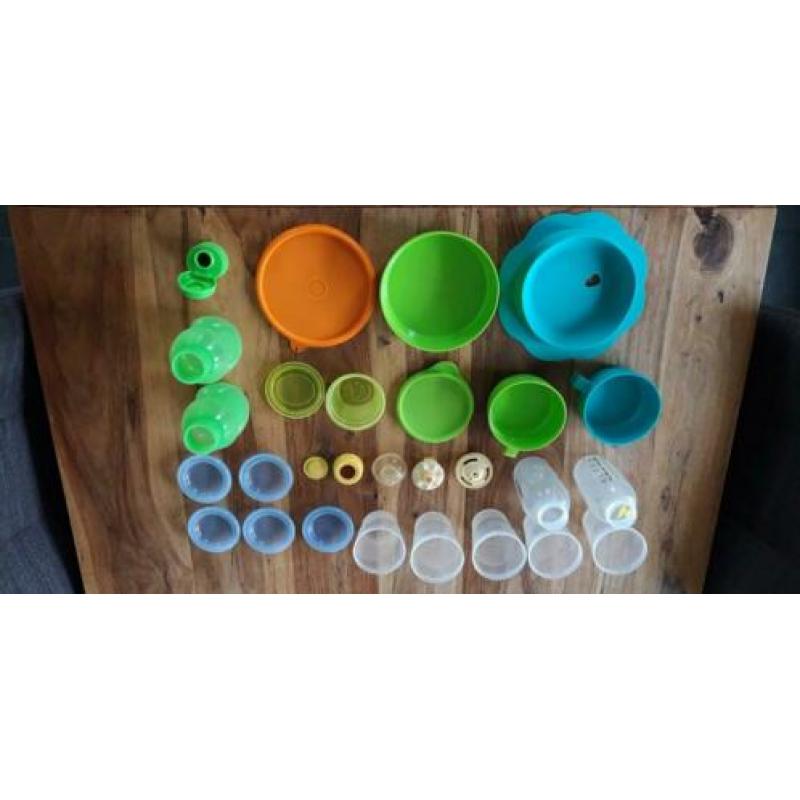Tupperware baby Avent bewaarbakjes Medelaflesjes
