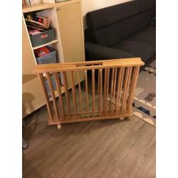 INKLAPBARE BABY BOX 100X80 | NATUREL, in hoogte verstelbaar