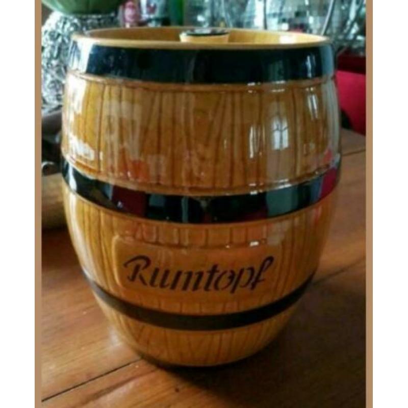 OUDE 6 LTR KERAMIEKEN RUMTOPF (gemerkt, zie foto's)