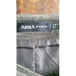 Olijfgroene rok suède, maat 40, merk ARMA Women
