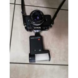 Spiegelreflex camera 50 mm met toebehoren