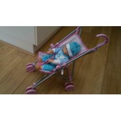 Poppenwandelwagen: Baby born Poppenbuggy