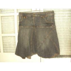 Vaal blauwe stretch jeans rok YESSICA C&A 44 L goede staat