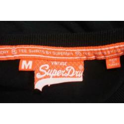 vintage SUPERDRY t shirt mt M zwart