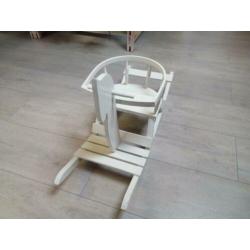Houten hobbelpaard wit