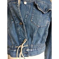 Closed jeans jasje met veter maat L