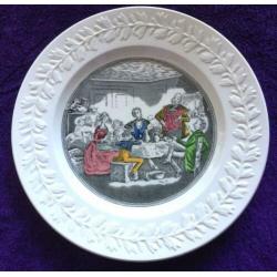 Adams Wedgwood groep wandbord Charles Dickens Mr. Micawber