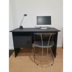 Vintage Retro Bureau + Stoel Bureauset