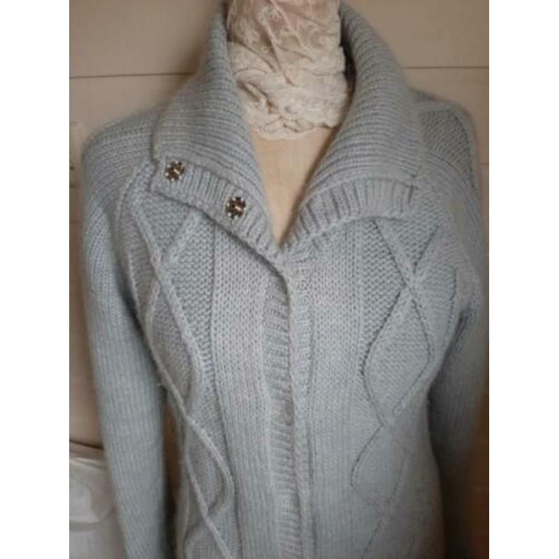 Lichtblauw lang vest Kyra&Co xl