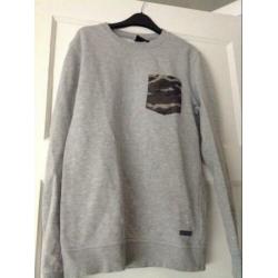 Pakket heren sweater truien/zwarte/blauwe jeans S/evt 176