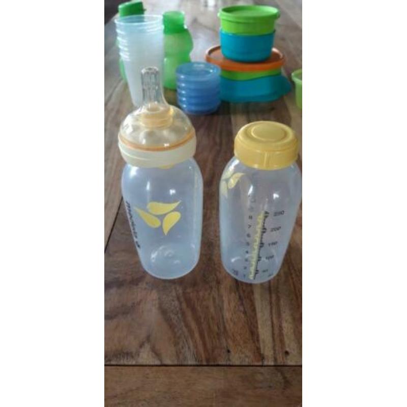 Tupperware baby Avent bewaarbakjes Medelaflesjes