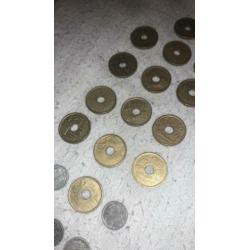 Lotje Spaanse 19 munten 25 pesetas
