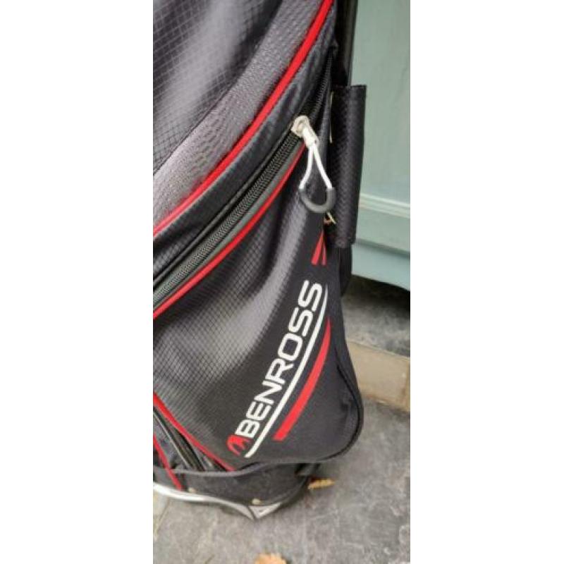 Golfset: Titleist, Legend, Mizuno, Callaway, Benross, troley
