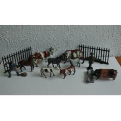 Oude Figuren Paard Koe Geit Varken Timp Lood